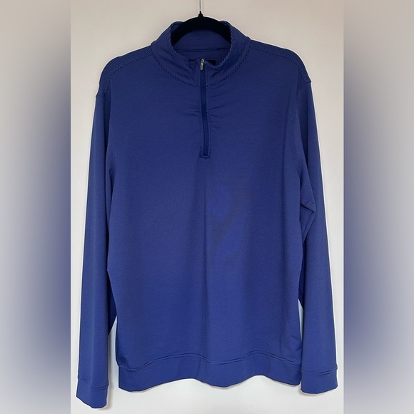 Magaschoni Men’s Blue Quarter Zip Pullover Size Large - Picture 1 of 8